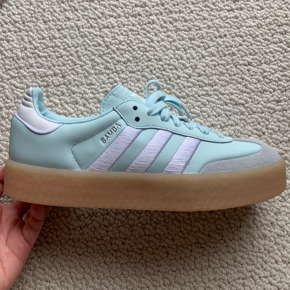 NWT Adidas Sambae shoes, icy blue - Picture 4 of 12